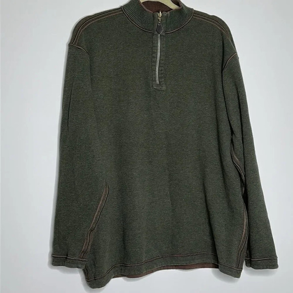 Men’s Brown/Green Reversible Pull Over Sweater - Picture 6 of 14